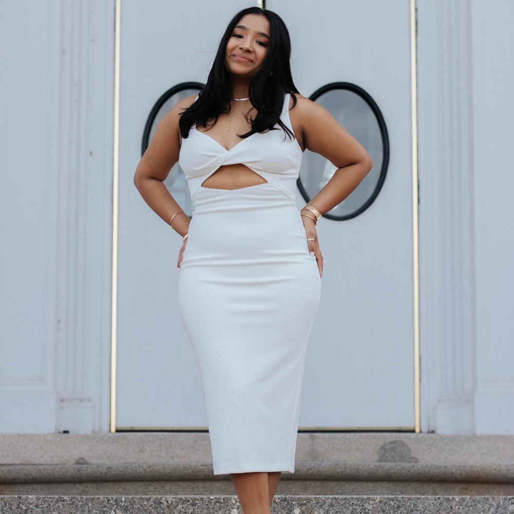 White MIDI Dress